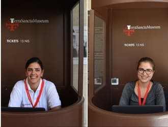 Con Rozan y Dima en el Museo Terra Sancta