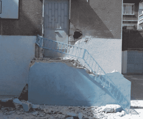 Damasco casa azzurra