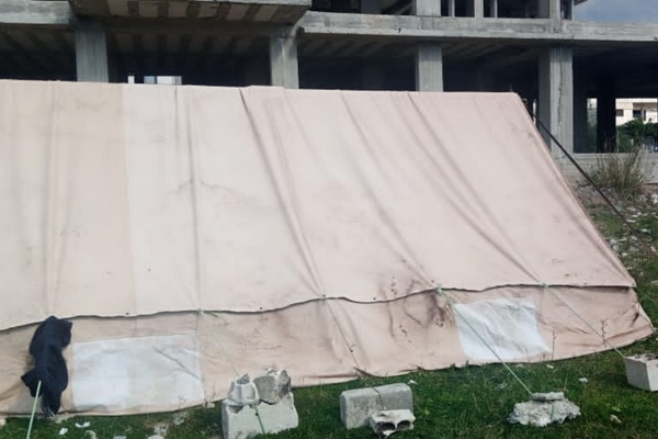 Syria earthquake tent