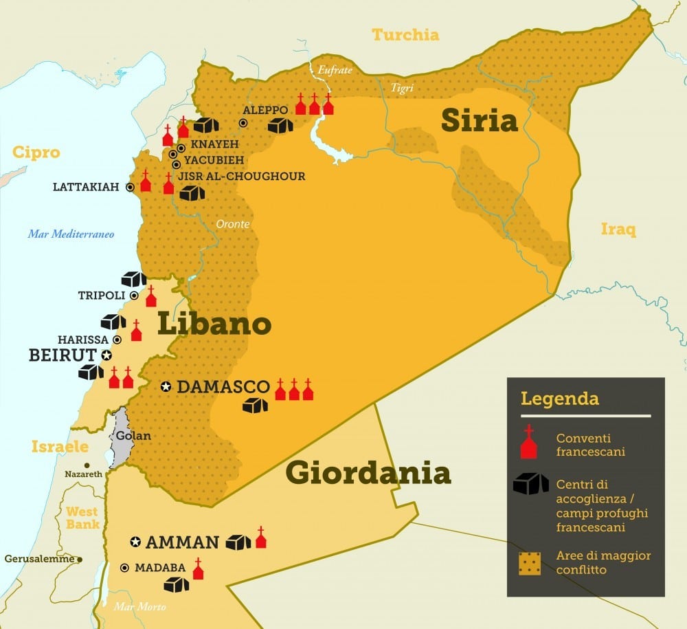 IT mappa francescani siria